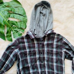 Burton- women’s button up flannel with hood